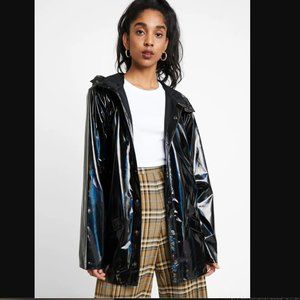 RAINS ~HALOGRAPHIC~ BLACK RAIN COAT